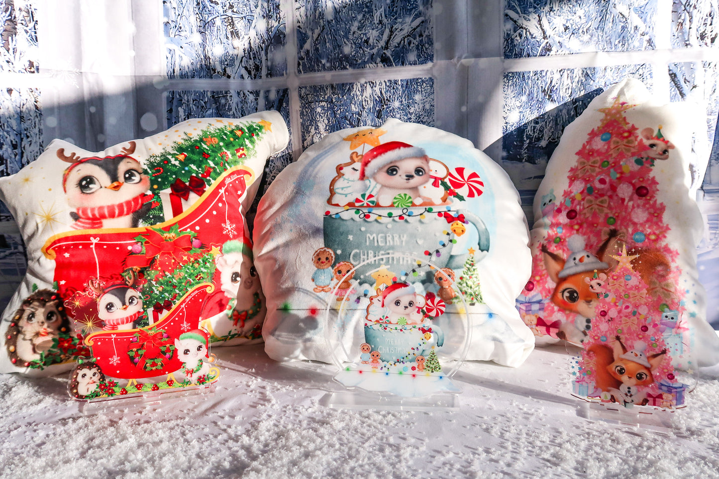 Chelle Bloom Christmas Pillows