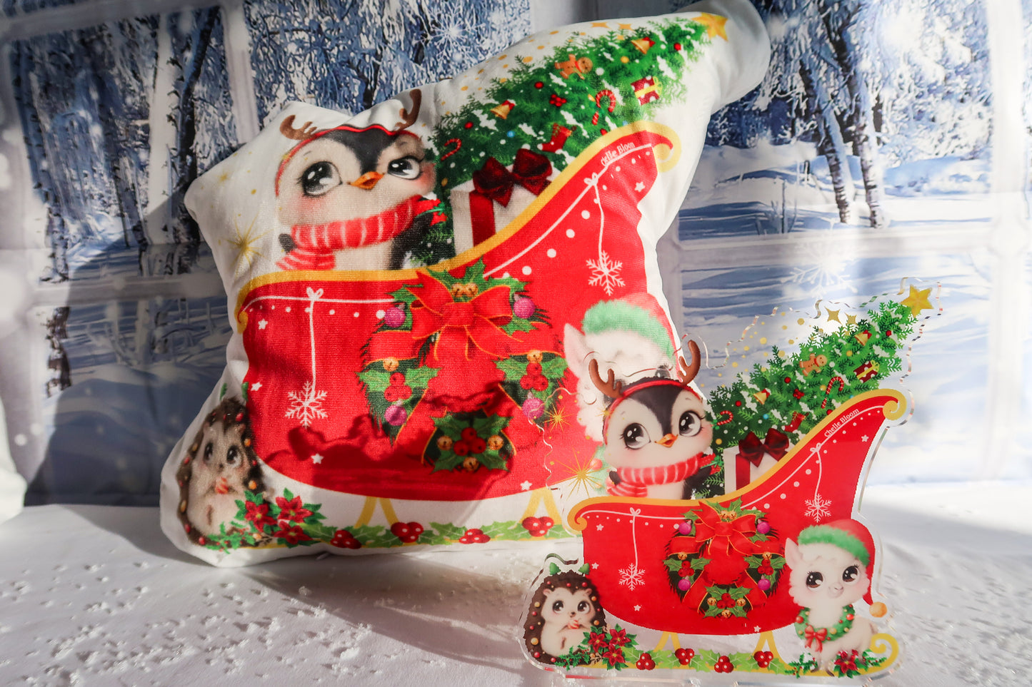 Chelle Bloom Christmas Pillows